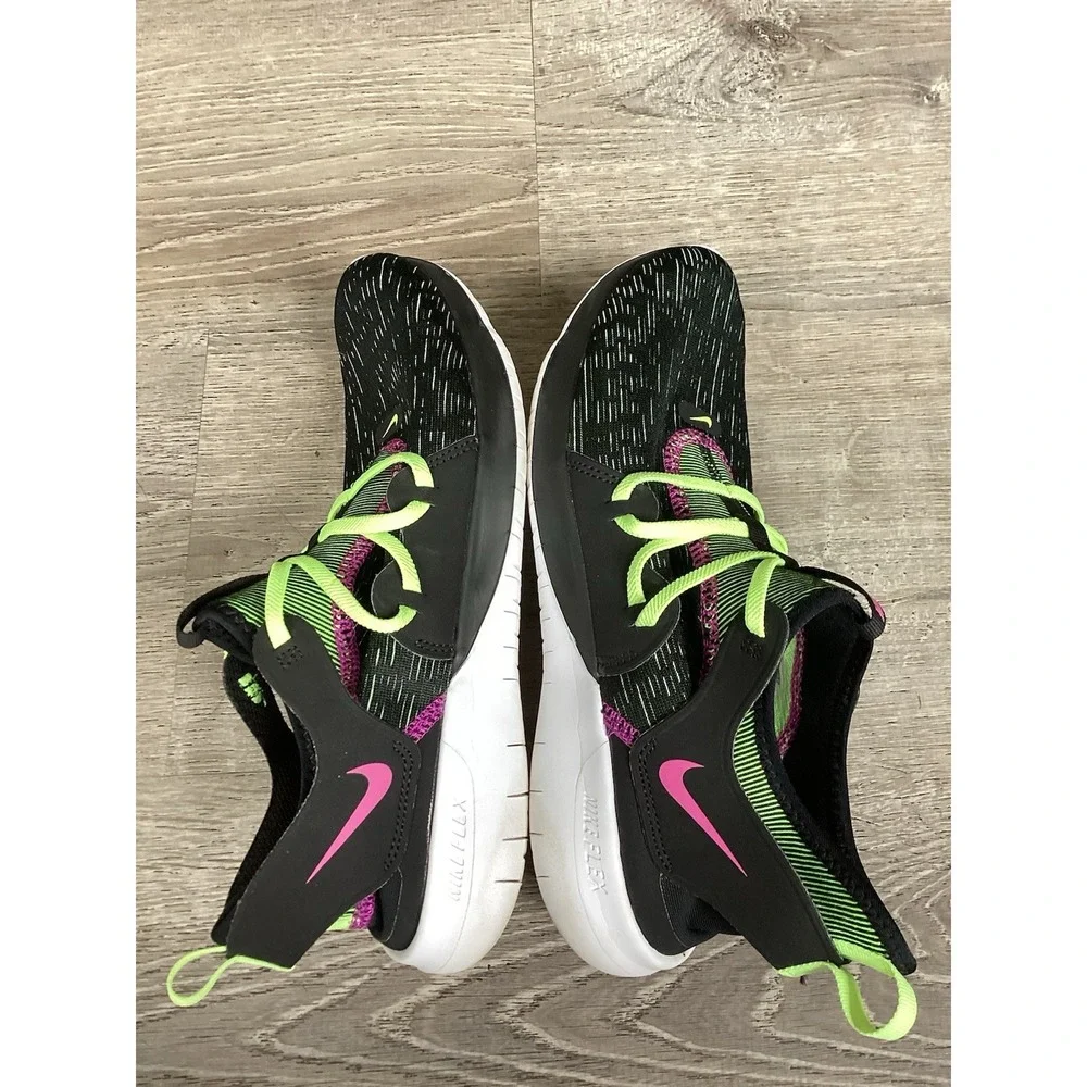 Nike Flex Contact 3 Black Volt Glow Mens Size 10 Shoes Sneakers Running